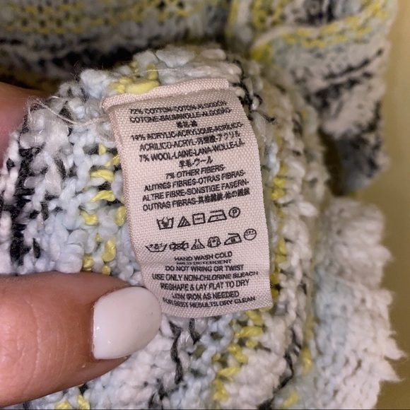 FREE PEOPLE oversize loose knit striped sweater M - Picture 4 of 5